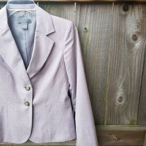 Ann Taylor Light Grey Two Button Blazer NWOT